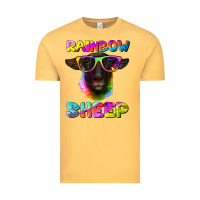 Vintage Mustard rainbow sheep suffolk sheep Vintage Tee - RanaPortraitStore