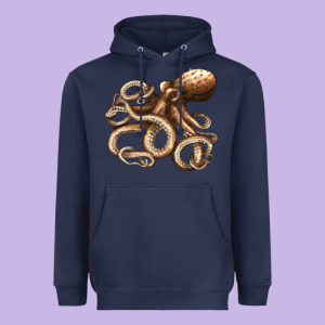 Octopus Heavyweight Hoodie Designed By Lillyallendesigns