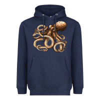 Navy octopus Heavyweight Hoodie - LillyAllenDesigns