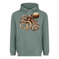 Sage octopus Heavyweight Hoodie - LillyAllenDesigns
