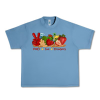 Pebble Blue peace love strawberry with summer Urban Heavy Tee - texasbilliewilder