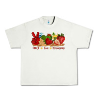 Pistachio peace love strawberry with summer Urban Heavy Tee - texasbilliewilder