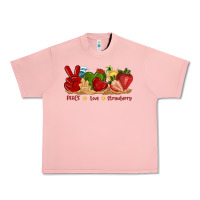 Salmon peace love strawberry with summer Urban Heavy Tee - texasbilliewilder