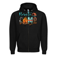 Black born to camp Zipper Hoodie - JahusDesignShop
