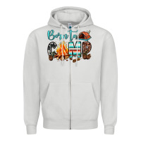 Dove Grey born to camp Zipper Hoodie - JahusDesignShop