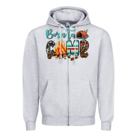 Heather Grey born to camp Zipper Hoodie - JahusDesignShop