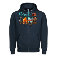 Navy born to camp Zipper Hoodie - JahusDesignShop