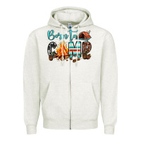 Oatmeal Heather born to camp Zipper Hoodie - JahusDesignShop