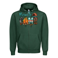Sports Green born to camp Zipper Hoodie - JahusDesignShop