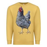 Antique Gold Dominique Chicken Premium Sweatshirt - LillyAllenDesigns