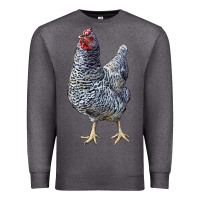 Charcoal Heather Dominique Chicken Premium Sweatshirt - LillyAllenDesigns