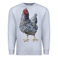 Heather Grey Dominique Chicken Premium Sweatshirt - LillyAllenDesigns
