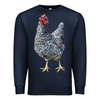 Navy Dominique Chicken Premium Sweatshirt - LillyAllenDesigns