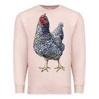 Pale Pink Dominique Chicken Premium Sweatshirt - LillyAllenDesigns