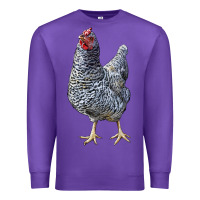 Purple Dominique Chicken Premium Sweatshirt - LillyAllenDesigns