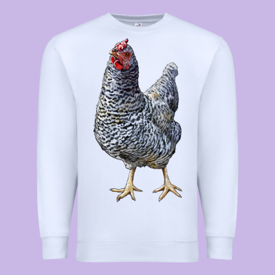 Dominique Chicken Premium Sweatshirt Designed By Lillyallendesigns