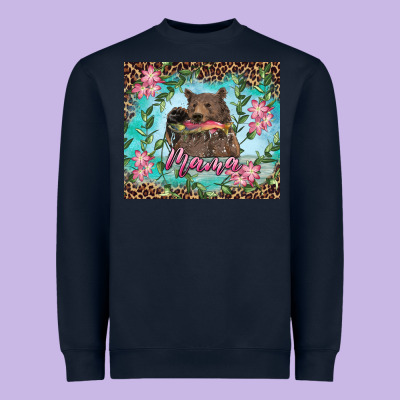 Heavyweight Sweatshirt mama bear haunting fish floral