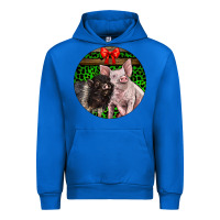 Cobalt christmas pig Urban Hoodie - LillyAllenDesigns
