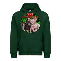 Forest Green christmas pig Urban Hoodie - LillyAllenDesigns