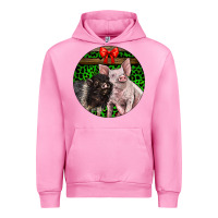 Fuchsia Pink christmas pig Urban Hoodie - LillyAllenDesigns