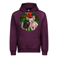 Mauve Wine christmas pig Urban Hoodie - LillyAllenDesigns