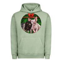 Pigment Oil Green christmas pig Urban Hoodie - LillyAllenDesigns