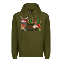 Army Green teachers always make the nice list Premium Hoodie - MaliasSmallBusiness