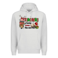 Dove Grey teachers always make the nice list Premium Hoodie - MaliasSmallBusiness