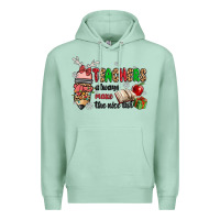 Seafoam teachers always make the nice list Premium Hoodie - MaliasSmallBusiness