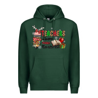 Sports Green teachers always make the nice list Premium Hoodie - MaliasSmallBusiness