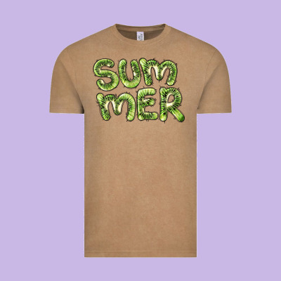 Summer Kiwi Vintage Tee Designed By Barkaloodesign