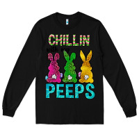 Black Chillin with my peeps Ester Day Long Sleeve Tee - Neo Western