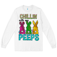 White Chillin with my peeps Ester Day Long Sleeve Tee - Neo Western