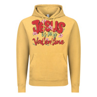 Vintage Mustard jesus is my valentine Vintage Hoodie - MaliasSmallBusiness