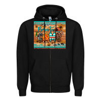 Black born to camp Zipper Hoodie - JahusDesignShop
