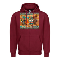 Burgundy born to camp Zipper Hoodie - JahusDesignShop