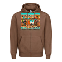 Chestnut born to camp Zipper Hoodie - JahusDesignShop