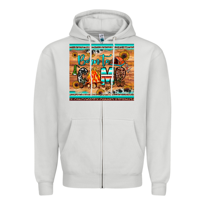 Born To Camp Zipper Hoodie by JahusDesignShop | Teevron
