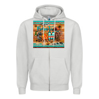 Dove Grey born to camp Zipper Hoodie - JahusDesignShop