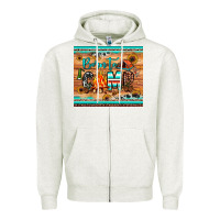 Oatmeal Heather born to camp Zipper Hoodie - JahusDesignShop