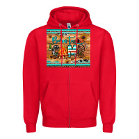 Red born to camp Zipper Hoodie - JahusDesignShop