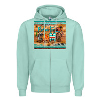 Seafoam born to camp Zipper Hoodie - JahusDesignShop