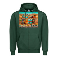 Sports Green born to camp Zipper Hoodie - JahusDesignShop