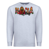 Heather Grey nana claus lady of guadalupe Premium Sweatshirt - Jasminsmagicworld