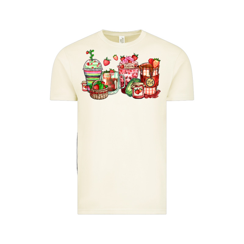 Strawberry Farm Fresh Coffee Cups Vintage Tee by Zillion Design Studio | Teevron