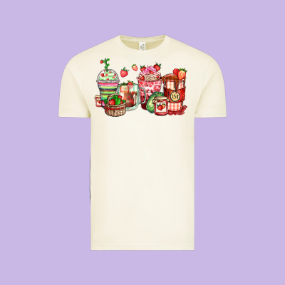 Strawberry Farm Fresh Coffee Cups Vintage Tee Designed By Zillion Design Studio