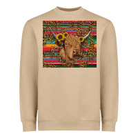 Mushroom serape leopard turquoise sunflowers cow Heavyweight Sweatshirt - RanaPortraitStore