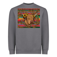 Storm serape leopard turquoise sunflowers cow Heavyweight Sweatshirt - RanaPortraitStore