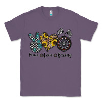 Lavender peace love racing Classic Tee - CowhideDigitalArt