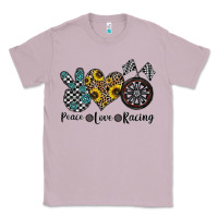 Lilac peace love racing Classic Tee - CowhideDigitalArt